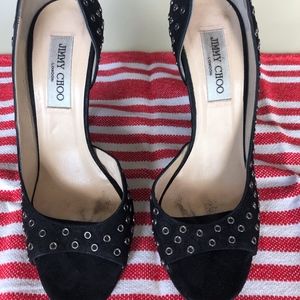 Jimmy Choo Suede Grommet Heel 39